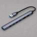 USB-хаб USB-A 3.0 + 2xUSB-A 2.0 + 4xUSB-C, серый, Deppa с нанесением логотипа компании