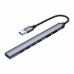 USB-хаб USB-A 3.0 + 2xUSB-A 2.0 + 4xUSB-C, серый, Deppa с нанесением логотипа компании