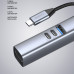 USB-хаб 7 в 1 USB-C - USB-A3.0 + 2хUSB-C + USB-C PD100Вт + HDMI + SD + microSD, серый, Deppa с нанесением логотипа компании