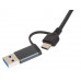 USB-концентратор «Command», серый с нанесением логотипа компании