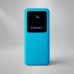 Внешний аккумулятор Kris soft touch, 10000mAh (Голубой) с нанесением логотипа компании