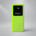 Внешний аккумулятор Kris soft touch, 10000mAh (Светло-зелёный) с нанесением логотипа компании