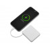 Внешний аккумулятор со встроенным кабелем USB-C «Дэнси», 5000 мАч, белый с нанесением логотипа компании