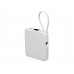 Внешний аккумулятор со встроенным кабелем USB-C «Дэнси», 5000 мАч, белый с нанесением логотипа компании