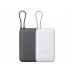 Внешний аккумулятор с встроенным кабелем Xiaomi Power Bank 20000mAh (Integrated Cable) GL Light Gray с нанесением логотипа компании
