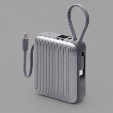 Внешний АКБ NRG Turbo Cable 10000 mAh, 22,5Вт, графит, Deppa Внешний АКБ NRG Turbo Cable 10000 mAh, 22,5Вт, графит, Deppa