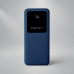 Внешний аккумулятор Kris soft touch, 10000mAh (Тёмно-синий) с нанесением логотипа компании