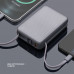 Внешний АКБ NRG Turbo Cable 20000 mAh, 22,5Вт, графит, Deppa с нанесением логотипа компании