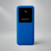 Внешний аккумулятор Kris soft touch, 10000mAh (Синий) с нанесением логотипа компании