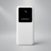 Внешний аккумулятор Kris soft touch, 10000mAh (Белый) с нанесением логотипа компании Внешний аккумулятор Kris soft touch, 10000mAh (Белый) с нанесением логотипа компании