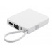 Внешний аккумулятор со встроенным кабелем USB-C «Дэнси», 5000 мАч, белый с нанесением логотипа компании