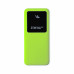 Внешний аккумулятор Kris soft touch, 10000mAh (Светло-зелёный) с нанесением логотипа компании