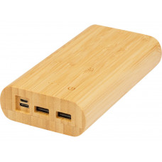 Портативное зарядное устройство Tulda из бамбука, 20 000 мАч, натуральный Портативное зарядное устройство Tulda из бамбука, 20 000 мАч, натуральный
