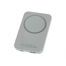 Магнитный беспроводной внешний аккумулятор "MagnetIQ", 5000 mah, 10 W, серый Cool gray 7C