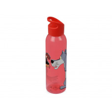 Бутылка для воды "Жил-был Пес», красный с нанесением логотипа компании