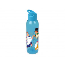 Бутылка для воды "Карлсон», голубой с нанесением логотипа компании