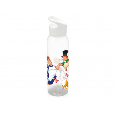 Бутылка для воды "Карлсон», прозрачный/белый с нанесением логотипа компании
