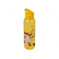 Бутылка для воды "Ну, погоди!», желтый с нанесением логотипа компании