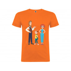 Футболка "Простоквашино» мужская, оранжевый с нанесением логотипа компании