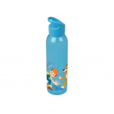 Бутылка для воды "Простоквашино», голубой с нанесением логотипа компании
