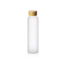 Стеклянная бутылка с бамбуковой крышкой «Foggy», 600мл, серый Cool gray 7C