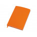 Бизнес-блокнот C1 софт-тач, гибкая обложка, 128 листов, оранжевый с нанесением логотипа компании