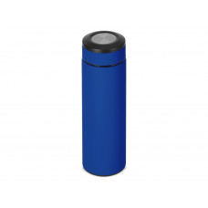 Вакуумный термос "Vacuum Flask C1", soft touch, 420мл, синий с нанесением логотипа компании Вакуумный термос "Vacuum Flask C1", soft touch, 420мл, синий с нанесением логотипа компании