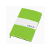 Бизнес-блокнот C1 софт-тач, гибкая обложка, 128 листов, зеленое яблоко с нанесением логотипа компании
