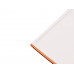 Бизнес-блокнот C1 софт-тач, гибкая обложка, 128 листов, оранжевый с нанесением логотипа компании