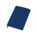 Бизнес-блокнот C1 софт-тач, гибкая обложка, 128 листов, темно-синий с нанесением логотипа компании