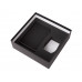 Подарочный набор c блокнотом C1, ручкой и термокружкой, серый с нанесением логотипа компании