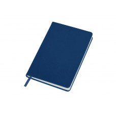 Бизнес-блокнот C2 софт-тач, твердая обложка, 128 листов, темно-синий с нанесением логотипа компании