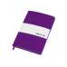 Бизнес-блокнот C1 софт-тач, гибкая обложка, 128 листов, фиолетовый с нанесением логотипа компании