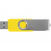 Флеш-карта USB 2.0 8 ГБ «Флэш С1», желтый с нанесением логотипа компании