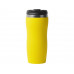 Термокружка "Double wall mug C1", soft touch, 350 мл, желтый с нанесением логотипа компании