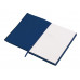 Бизнес-блокнот C1 софт-тач, гибкая обложка, 128 листов, темно-синий с нанесением логотипа компании