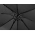 Зонт-полуавтомат Roof с куполом из переработанного пластика, черный с нанесением логотипа компании