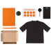 Welcome pack «Simple kit», оранжевый с нанесением логотипа компании