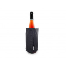 Охладитель-чехол для бутылки вина или шампанского "Cooling wrap", черный с нанесением логотипа компании