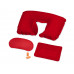 Набор для путешествий «Глэм», красный с нанесением логотипа компании
