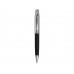 Подарочный набор из шариковой ручки и портмоне, черный с нанесением логотипа компании