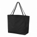 Шоппер-оверсайз Grossbag из переработанного хлопка 340 г, черный с нанесением логотипа компании