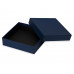 Подарочная коробка с эфалином Obsidian L 243 х 208 х 63, синий с нанесением логотипа компании