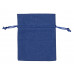 Мешочек подарочный, лен, малый, темно-синий с нанесением логотипа компании