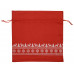 Мешочек подарочный новогодний, хлопок, большой, красный с нанесением логотипа компании