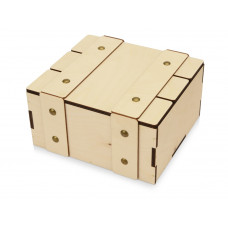 Деревянная подарочная коробка с крышкой "Ларчик" на бечевке