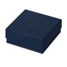 Подарочная коробка с эфалином Obsidian M 167 х 156 х 64, синий с нанесением логотипа компании
