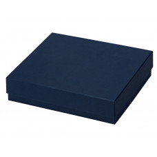 Подарочная коробка с эфалином Obsidian L 243 х 208 х 63, синий (P) с нанесением логотипа компании