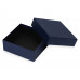 Подарочная коробка с эфалином Obsidian M 167 х 156 х 64, синий с нанесением логотипа компании