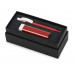 Подарочный набор White top с ручкой и зарядным устройством, красный с нанесением логотипа компании